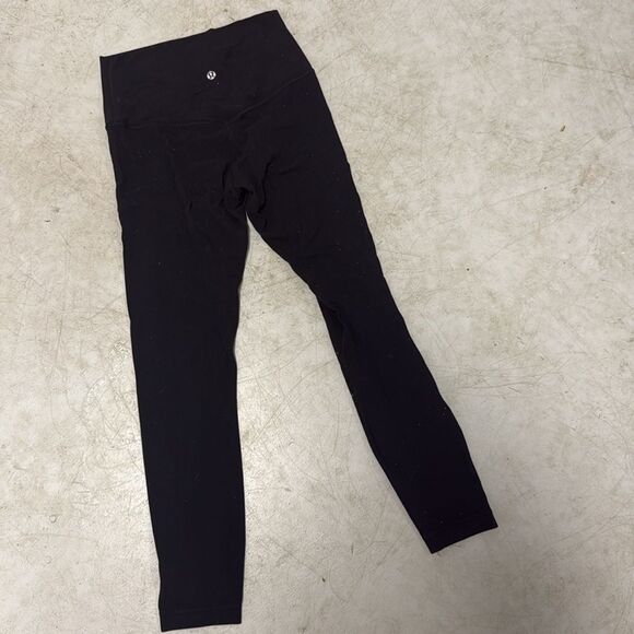 Black High-Waisted Leggings LULULEMON - Black Leggings Size 4 - Picture 2 of 2